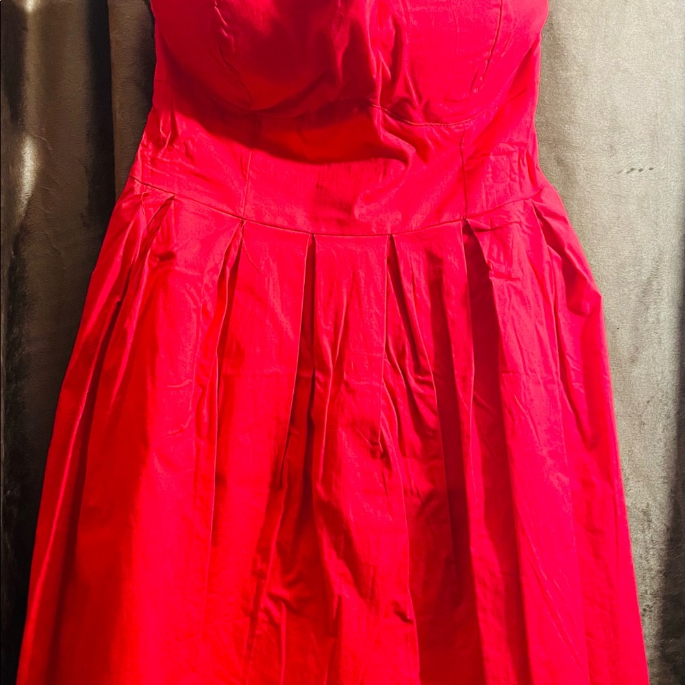 Short red summer dress
